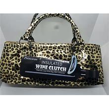 Insulated Wine Clutch Cooler Purse Bag Primeware Leopard Cheetah Print