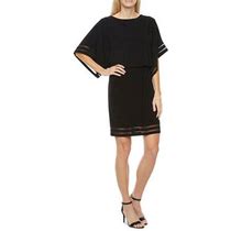 Jessica Howard 3/4 Sleeve A-Line Dress | Black | Womens 4 | Dresses A-Line Dresses