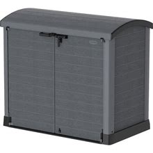 Duramax Cedargrain Storeaway 1200L Outdoor Deck & Garden Storage Box, Charcoal - 50.87