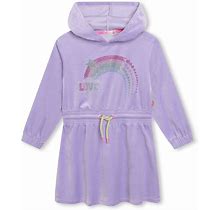 Billieblush - Rhinestone-Embellished Hooded Dress - Kids - Polyester - 12 Yrs - Purple