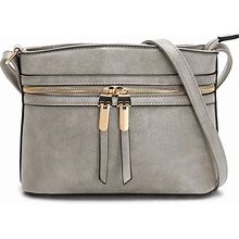 LA TERRE Zipper Pocket Crossbody Bags, Lightweight Medium Crossbody Purses Women's Shoulder Handbags
