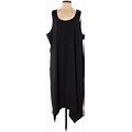 Jessica London Casual Dress - Midi: Black Solid Dresses - Women's Size Small