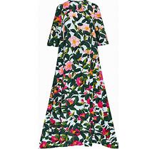 Oscar De La Renta - Floral-Print Cotton-Blend Dress - Women - Cotton/Elastane - 10 - Pink