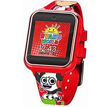 Accutime Kids Ryan's World Red Educational Touchscreen Smart Watch Toy For Boys, Girls, Toddlers - Selfie Cam, Learning Games, Alarm, Calculator, Ped