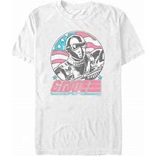 Gi Joe Men's Big & Tall Snake Eyes America Graphic T-Shirt, White, Xxlt, Cotton
