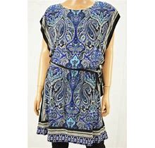 Inc Womens Dress Blue Size Xsp 0 0P Pp Petite Sheath Paisley Print