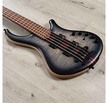 Mayones Patriot 5 5-String Bass, 4A Flamed Maple, Trans Jeans Black Burst Matt