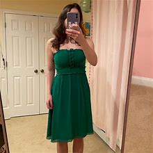 Moulinette Soeurs Dresses | Strapless Green Dress | Color: Green | Size: 2