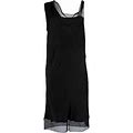 1990S Layered Midi Dress - Women - Acetate/Viscose/Polyamide - 44 - Black