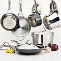 Anolon Nouvelle Copper Mixed Metals Cookware Set, 11 Piece - Stainless Steel And Hard Anodized