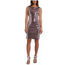 Nightway Womens Pink Sleeveless Above The Knee Body Con Party Dress Petites 4P