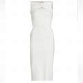 Chiara Boni Dresses | Chiara Boni La Petite Robe Audrine Ruched Cutout Bodycon Dress 4 | Color: White | Size: 4