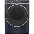GE GFD85ESPNRS 28" Front Load Electric Dryer With 7.8 Cu. Ft. Capacity Stainless Steel Drum Built-In Wifi Sanitize Cycle And Damp Alert In Royal