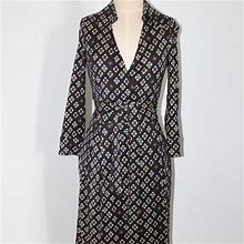 Diane Von Furstenberg Dresses | Diane Von Furstenberg New Jeanne Two Multi Print Wrap Collared Dress 6 | Color: Red | Size: 6