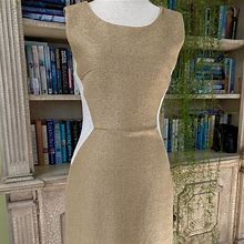 Drew Dresses | Drew Golden Tan/White Sheath Dress, Size 6. Nwot | Color: Tan/White | Size: 6