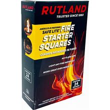Rutland Products Safe Lite Fire Starter Squares, 24 Squares - 50C