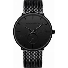 Men Wrist Watch, Stainless Steel, With Glass, Chinese Movement, Gun Black Plated, For Man & Waterproof, More Colors For Choice, 40X8mm, Length:Approx 9.45 Inch, Sold By PC
