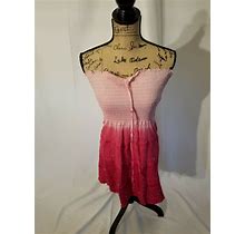Want Halter Dress Light Pink At The Top Darker Pink With Sequins At