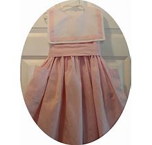 VTG Strasberg Pink Stripe Cotton Cutout Back Nautical Deep Pockets Flared Girl Dress - 5YR