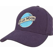 Tee Luv Blue Moon Beer Logo Baseball Hat (Navy Blue)