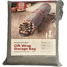 Zober Gift Wrap Storage Space Saver Bag Up To 40in Rolls Gray