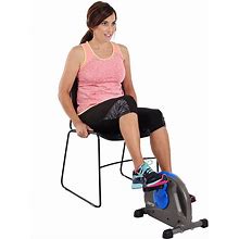 Stamina Compact Adjustable Mini Exercise Bike W/ Smooth Pedal System, Blue(Used)