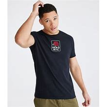 Aeropostale Mens' NYC Rose Box Logo Graphic Tee - Black - Size XL - Cotton - Teen Fashion & Clothing - Shop Summer Styles