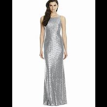Dessy Collection Dresses | Dessy Style 2993 Silver Sequins Sz.10 | Color: Silver | Size: 10
