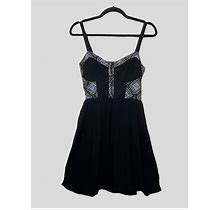 Empyre Dresses | Pacsun | Embroidered Open Back Festival Mini Dress | Color: Black/Gray | Size: M