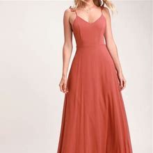 Lulu's Dresses | Lulus Rusty Rose Maxi Dress | Color: Pink | Size: Xs