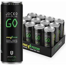 Jocko GO Energy Drink (Citrus Psycho) - Sugar-Free All-Natural Nootropic Keto.