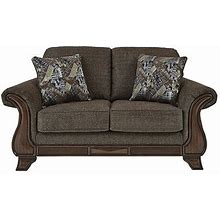 Signature Design By Ashley® Millport Collection Roll-Arm Loveseat | Brown | Not Applicable | Sofas + Loveseats Loveseats | Removable Cushions