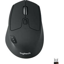 Logitech M720 Triathlon Multi-Device Wireless Mouse, Black/Gray, 910-004790