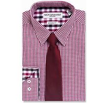 Men's Nick Graham Modern-Fit Stretch Dress Shirt & Tie Set, Size: 2XL-36/37, Red