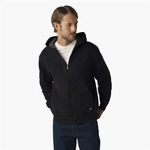 Dickies Men's Thermal Lined Full-Zip Fleece Hoodie - Black Size M (TW482)