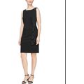Sl Fashions Women's Ruffle Embellished Sheath Dress - Blk - Size 16