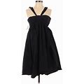 Calvin Klein Cocktail Dress - A-Line: Black Solid Dresses - Women's Size 2
