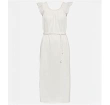 Velvet, Justine Cotton Gauze Midi Dress, Women, White, XL, Dresses