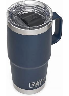 YETI Rambler 20 Oz Travel Mug, Stainless Steel, Vacuum Insulated With Stronghold Lid, Navy