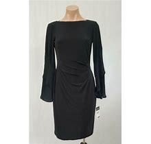 Ralph Lauren Dresses | Ralph Lauren Black Bell Sleeve Sheath Dress Size 0 | Color: Black | Size: 0