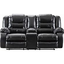 Signature Design By Ashley 7930894 Vacherie Black Double Reclining Loveseat With Console
