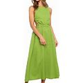 Upairc Women's Backless Dress Summer Beach Party Casual Loose Solid Long Maxi Dresses