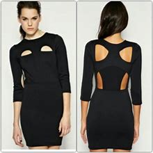 Asos Dresses | Asos Peekaboo Cutout Black Dress | Color: Black | Size: 4