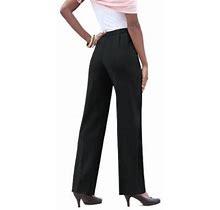 Plus Size Women's Classic Bend Over® Pant By Roaman's In Black (Size 18 T) Pull On Slacks