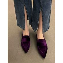 Fashion Women Slip On Flats Soft Pointed Toe Loafers Casual Walking