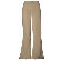 Cherokee Workwear 4101P-Dark Khaki. Natural Rise Flare Leg Drawstring Pant. Live Chat For Discount Codes
