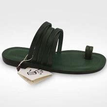 Flip Flop Sandals For Woman In Vegetable Tanned Leather