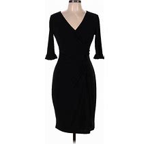 American Living Casual Dress - Wrap: Black Dresses - Women's Size 8
