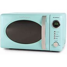Nostalgia Electrics Retro 700-Watt Countertop Microwave Oven, Blue