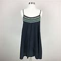 American Eagle Outfitters Dresses | American Eagle Beaded Flowy Shift Dress Size M | Color: Black/Blue | Size: M